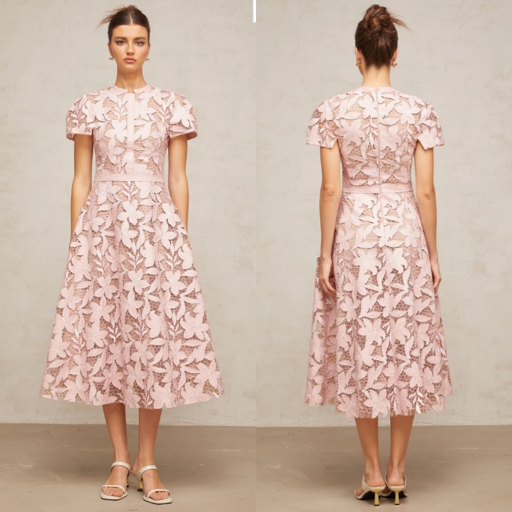 Elegant Pink Lace Dress